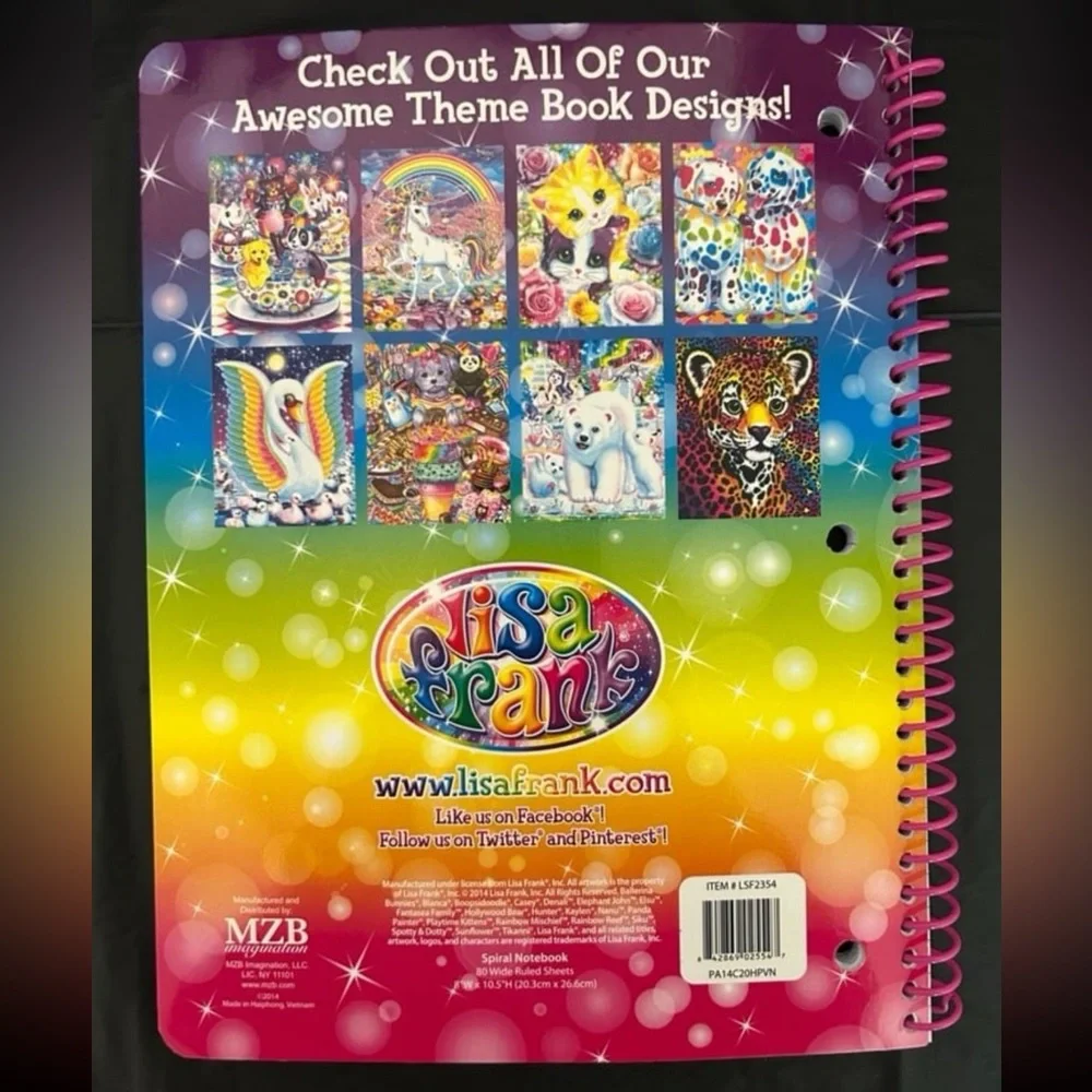 Lisa Frank All Star Celebration Spiral Notebook